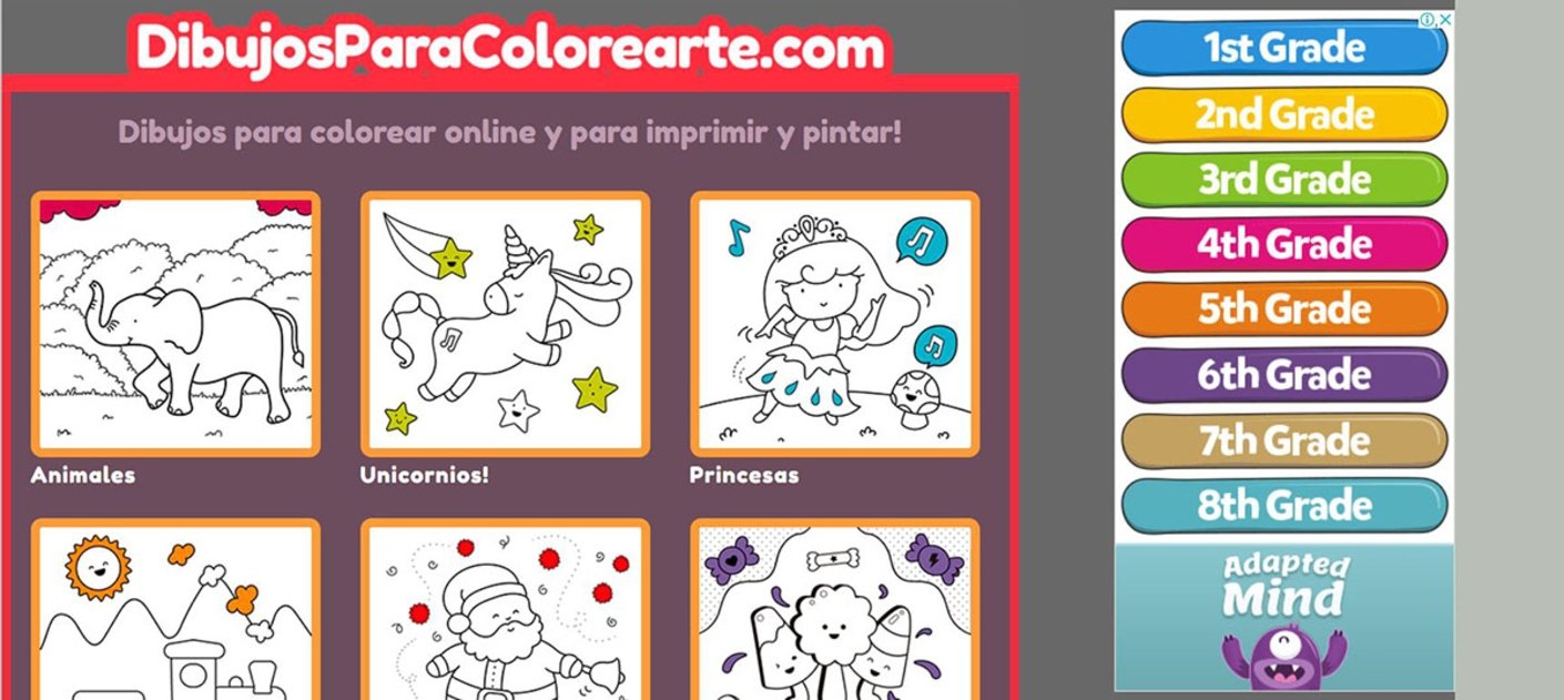 Web Dibujos para colorearte