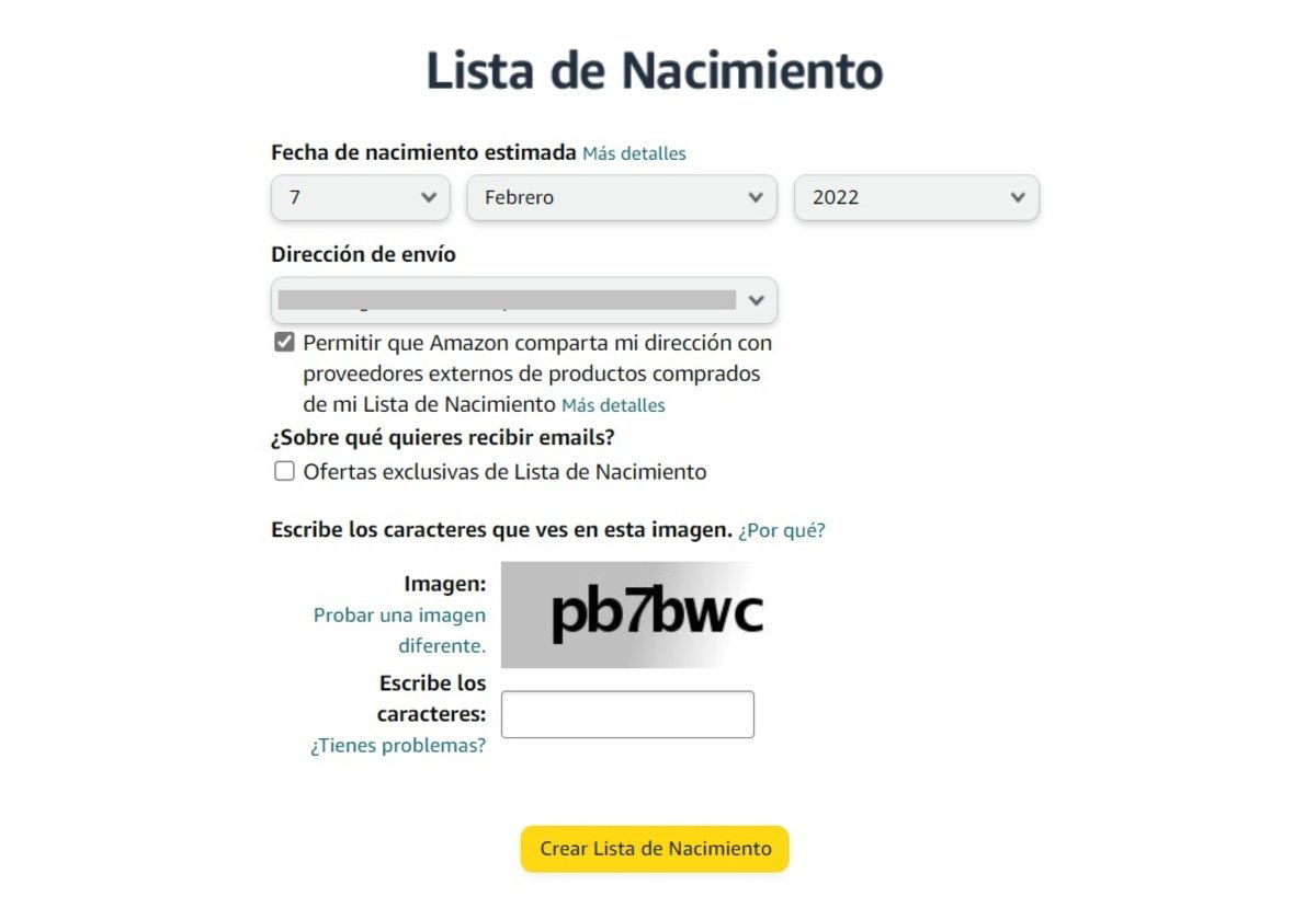  Lista de Nacimiento - Beneficio del regalo de bienvenida: Bebé