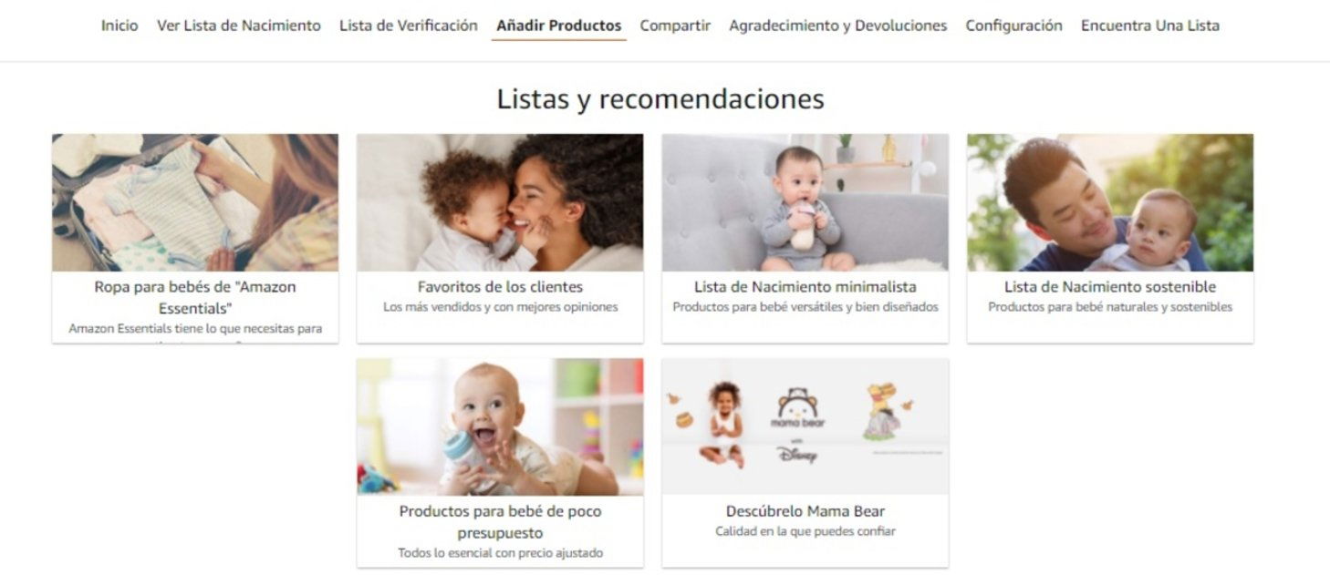 lista nacimiento recomendaciones