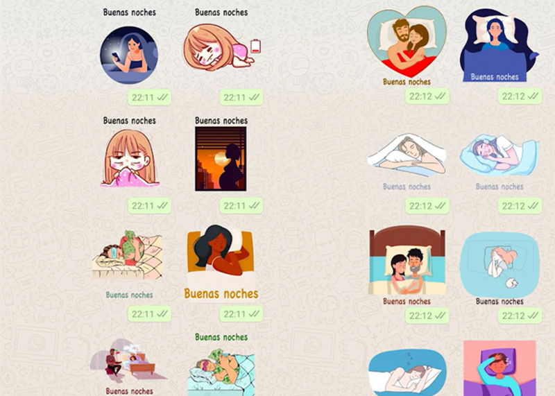 Los mejores 8 packs de stickers de WhatsApp para dar las buenas noches