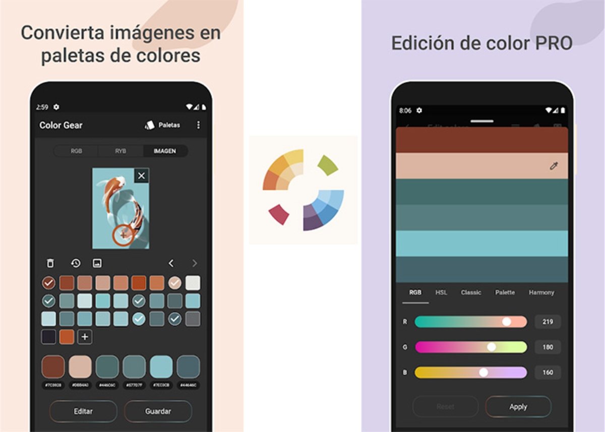 Color Gear: convierta imágenes en paletas de colores