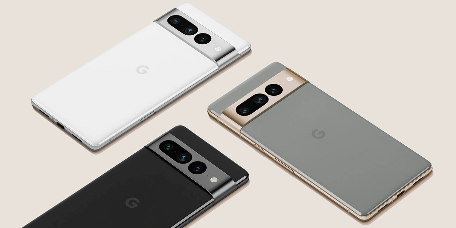 El diseño del Google Pixel 7 Pro en todos sus colores.