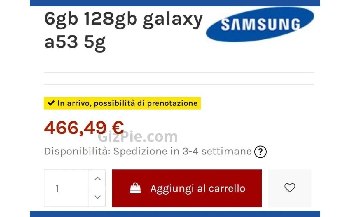 Galaxy A53 5G precio europa
