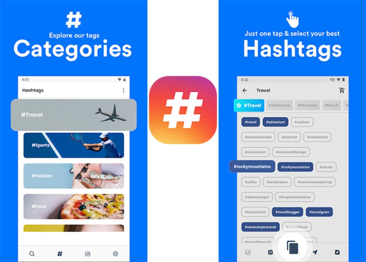 Hashtags for Instagram: etiquetas por categorías