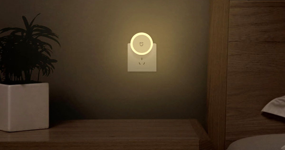 Xiaomi LED light on a wall
