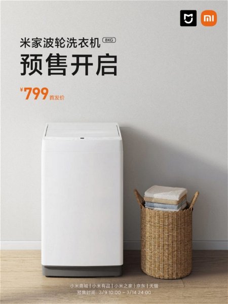 Xiaomi lanza una mini lavadora inteligente que se cuelga en la pared, Gadgets