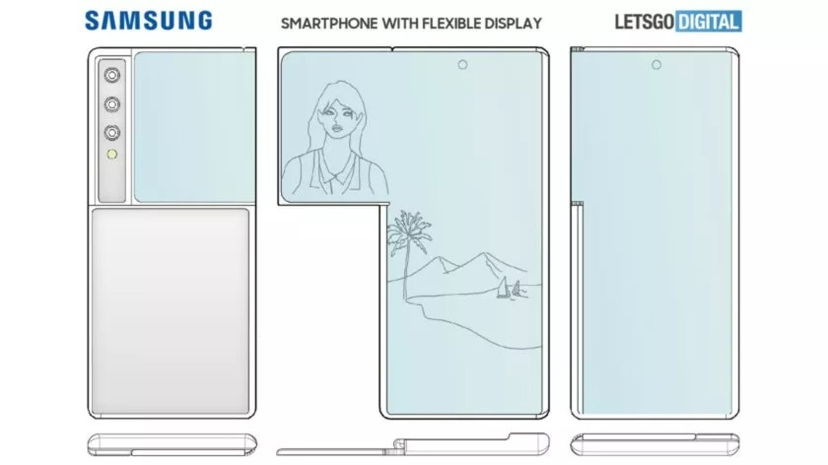 Patente de Samsung Galaxy Fold con forma de "L"