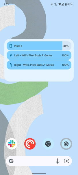 Android 12 estrena nuevo widget para comprobar el nivel de batería de tus accesorios bluetooth