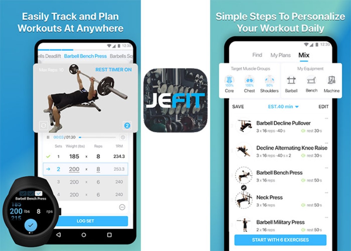Workout Plan & Gym Log Tracker: rutinas especializadas