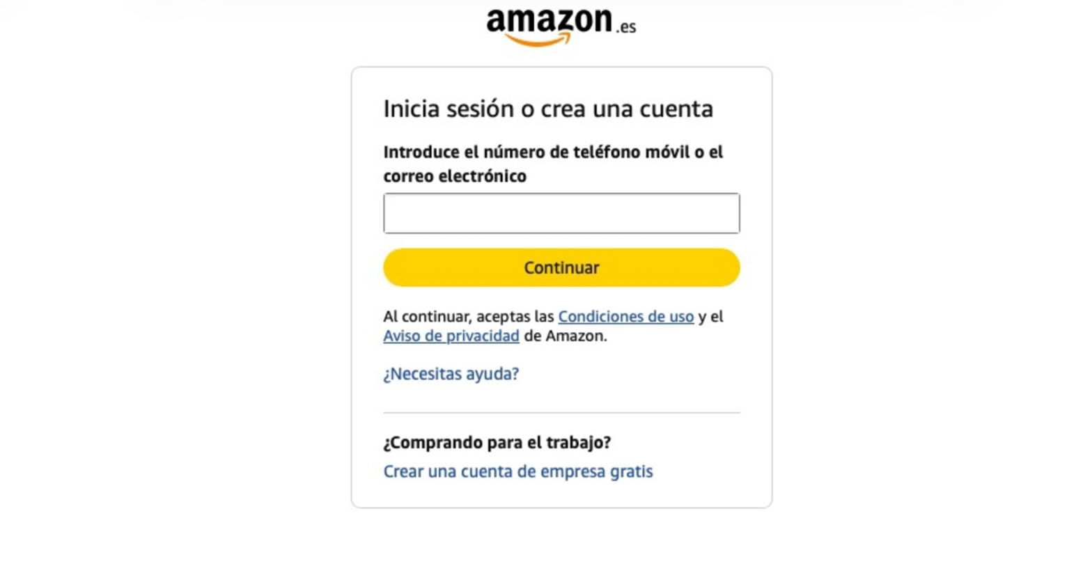 amazon inicio sesion