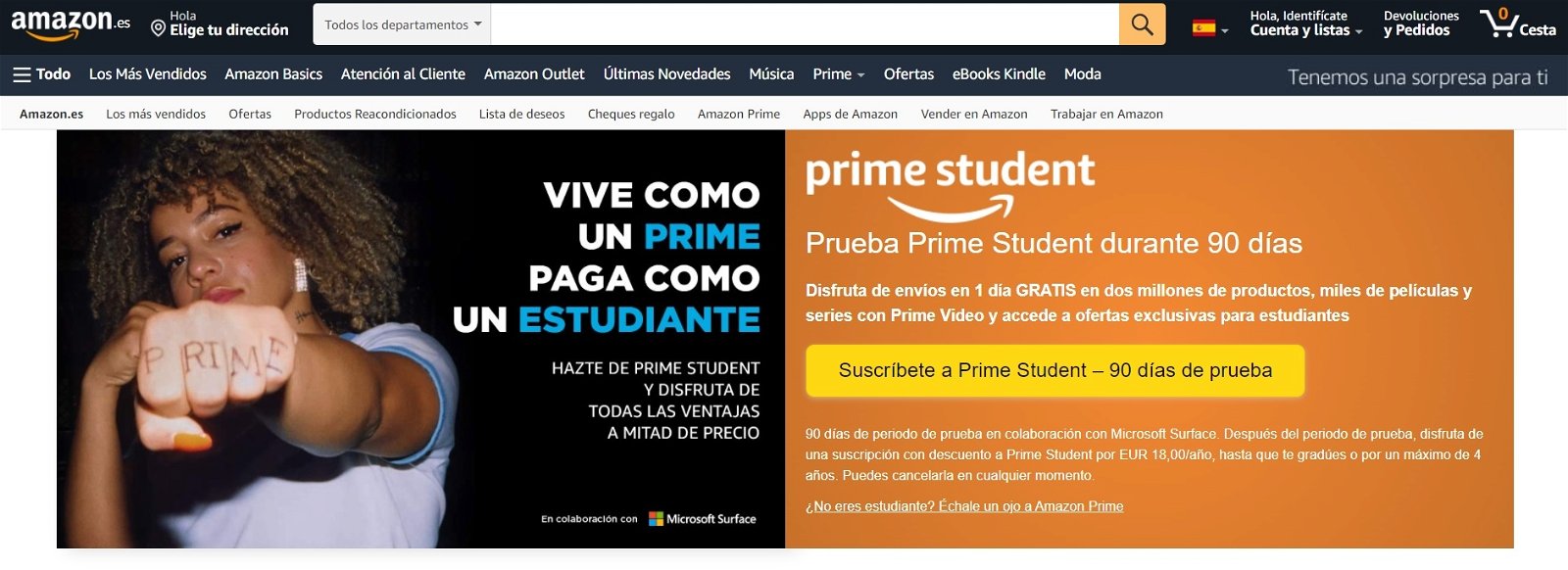 prime student homepage