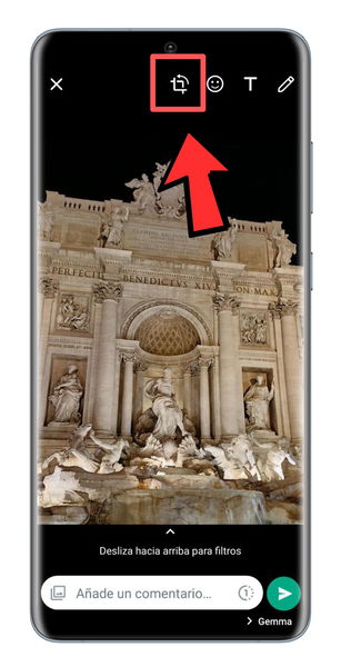 Cómo editar o cortar fotos en WhatsApp