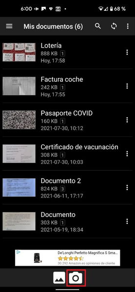 Cómo escanear documentos en un Samsung Galaxy con el escáner oculto