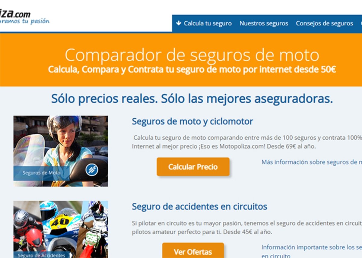 Motopoliza: calcula, compara y contrata tu seguro por Internet