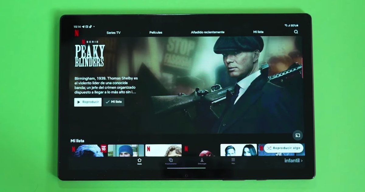Netflix en Samsung Galaxy Tab A8