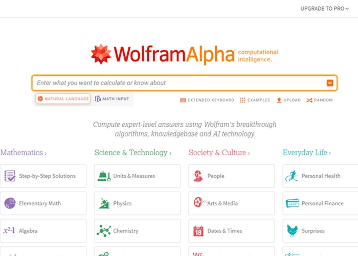 Wolfram Alpha: una de las mejores webs de enciclopedia alternativas a la Wikipedia