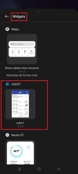 Con este widget puedes tener tu carnet de conducir siempre a mano