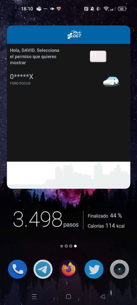 Con este widget puedes tener tu carnet de conducir siempre a mano