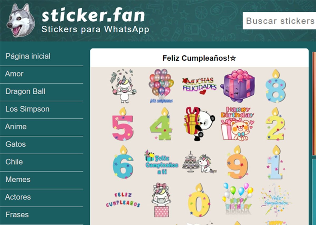 Un sitio ideal para descargar stickers y celebrar cumpleaños