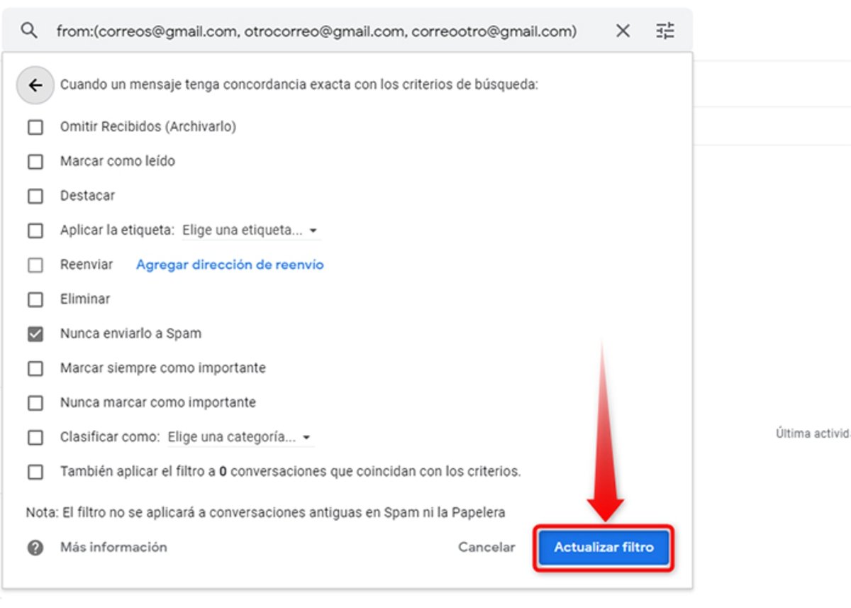 Cómo evitar que los mails que recibes en Gmail acaben en Spam