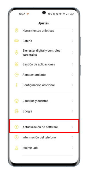 Cómo actualizar tu móvil realme a Android 12, paso a paso