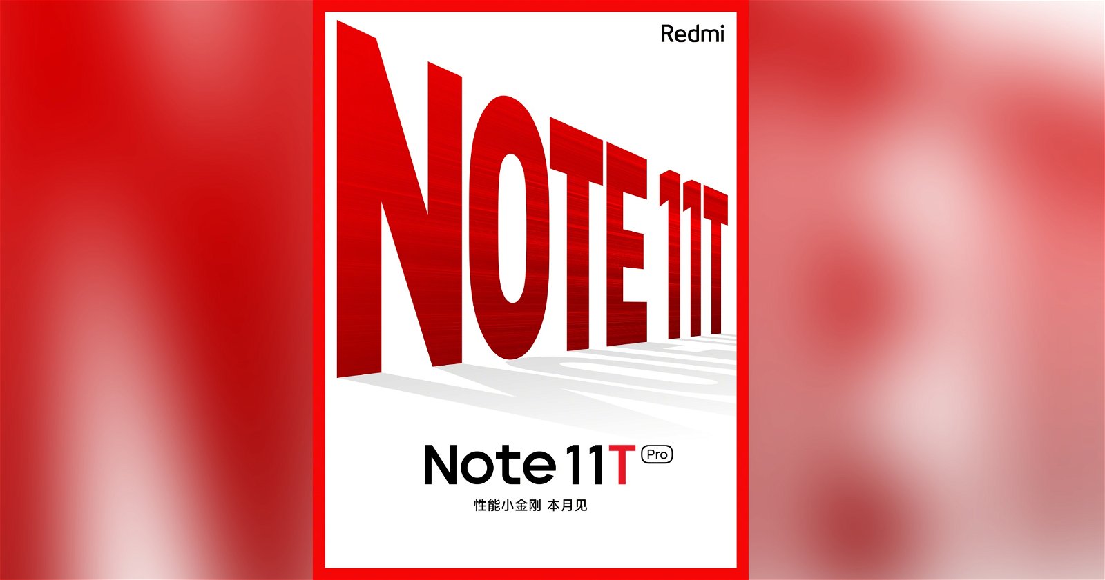 Cartel promocional de Redmi Note 11T