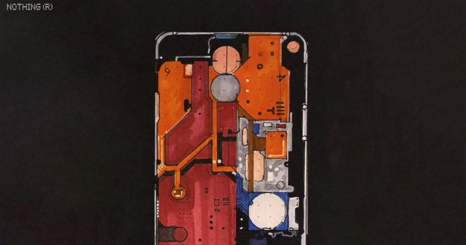 Esquema de diseño del Nothing Phone (1)