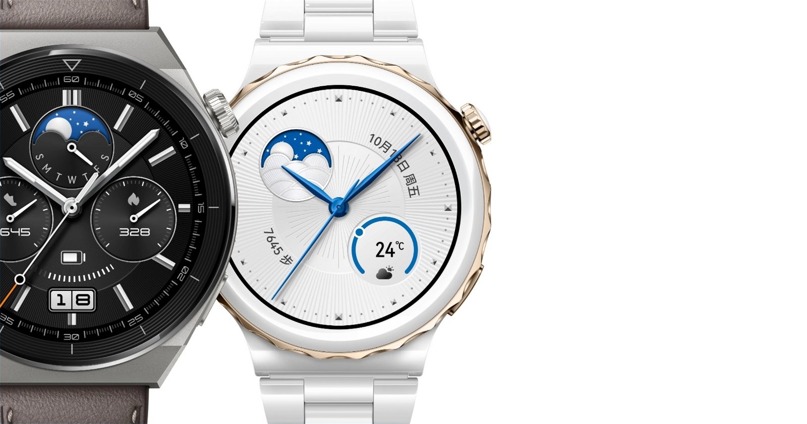 El Huawei Watch GT Pro en sus dos variantes, de titanio y de cerámica.