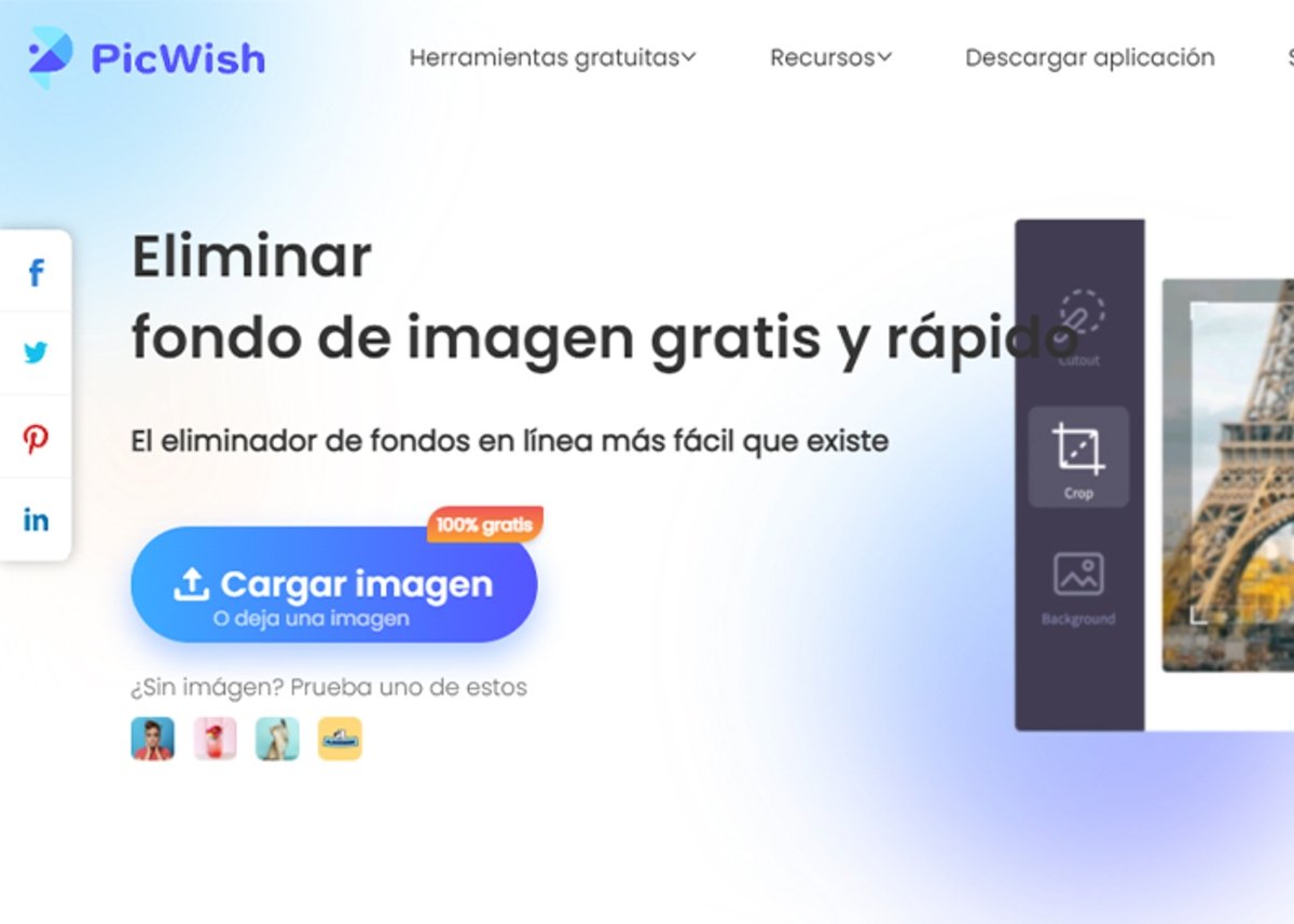 Picwish: eliminar fondo de imagen gratis y rápido