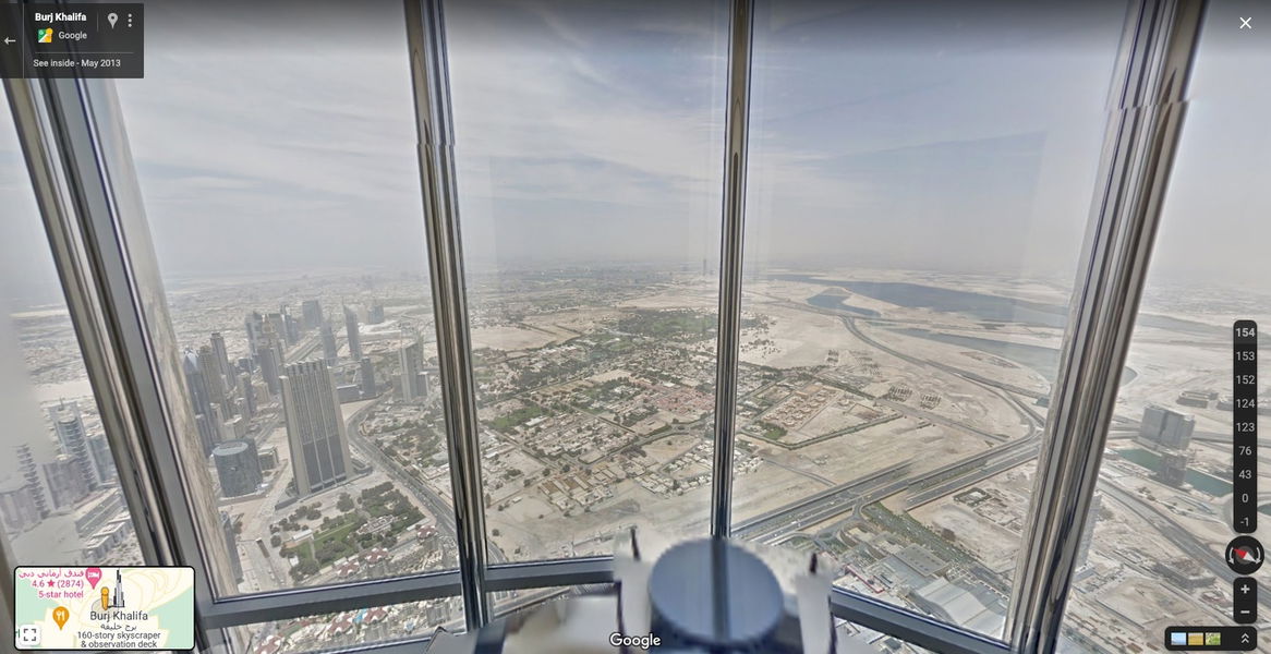 No mucha gente lo sabe, pero Google Maps te permite subir al edificio más alto del mundo a admirar las vistas