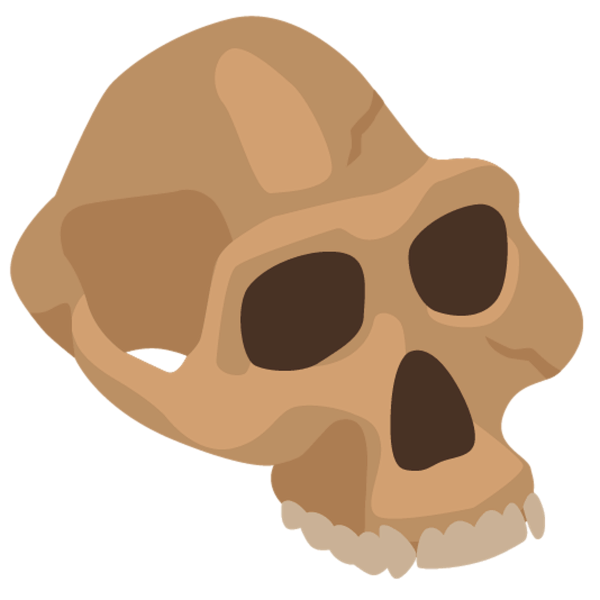 Emoji de cráneo fosilizado