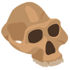Emoji de cráneo fosilizado