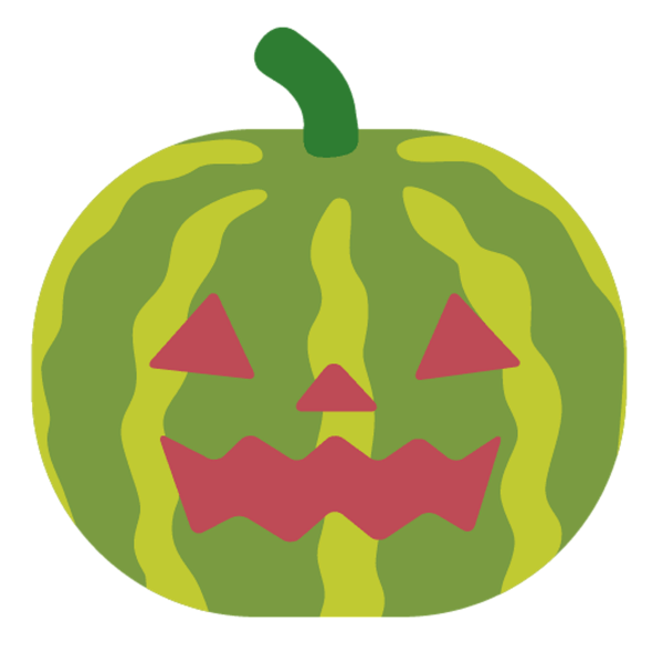 Emoji de sandía de Halloween