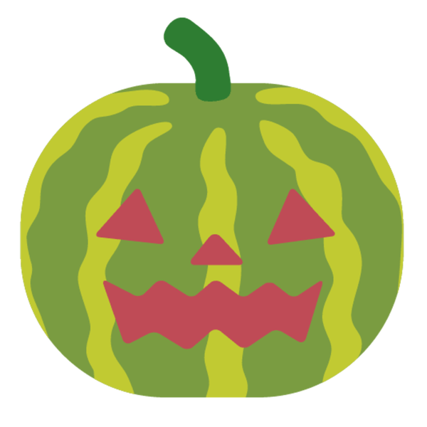 Emoji de sandía de Halloween