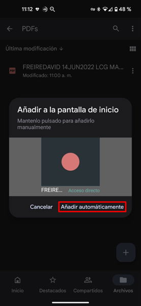 Como crear un acceso directo a un documento PDF en la pantalla de inicio de tu móvil