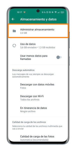 Libera espacio: así puedes ver y gestionar la memoria ocupada por tus chats de WhatsApp