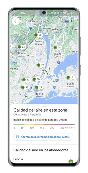 Cómo comprobar la calidad de aire de la zona en la que vives con Google Maps