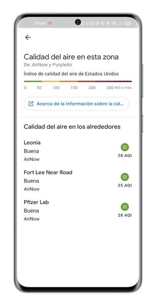 Cómo comprobar la calidad de aire de la zona en la que vives con Google Maps