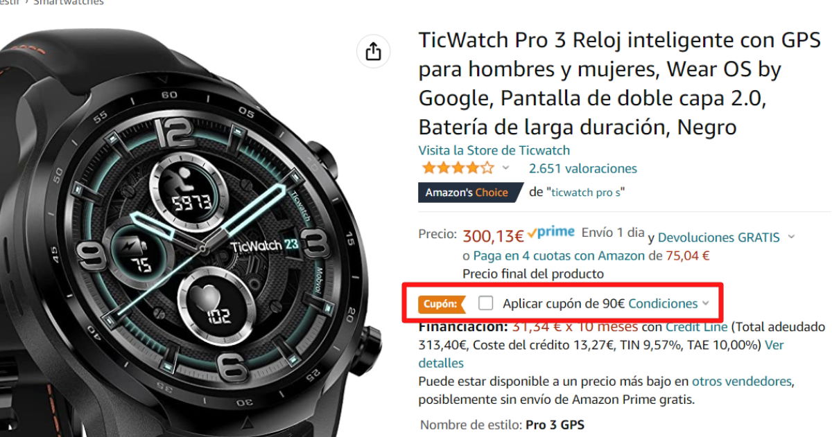 Mínimo histórico: este avanzado reloj con dos pantallas y Snapdragon Wear 4100 hunde su precio