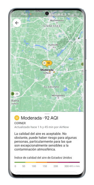 Cómo comprobar la calidad de aire de la zona en la que vives con Google Maps