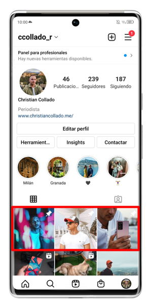 Cómo fijar tus mejores fotos de Instagram en la parte superior de tu perfil