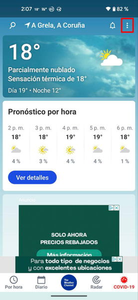 Cómo configurar una alerta por calor extremo o por alta radiación solar en tu móvil Android