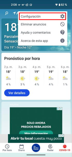 Cómo configurar una alerta por calor extremo o por alta radiación solar en tu móvil Android