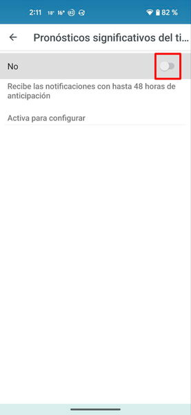 Cómo configurar una alerta por calor extremo o por alta radiación solar en tu móvil Android