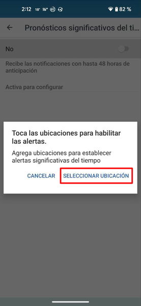 Cómo configurar una alerta por calor extremo o por alta radiación solar en tu móvil Android