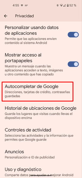 Como crear un acceso directo al gestor de contraseñas de Google en la pantalla de inicio de tu móvil Android