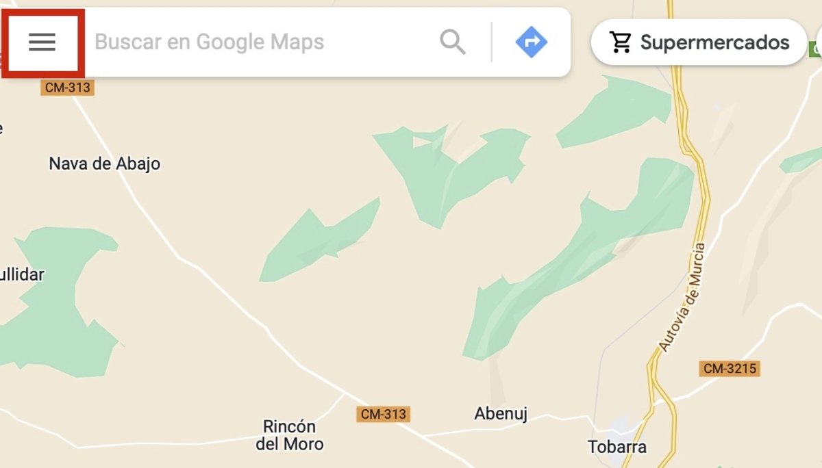 Captura de pantalla de Google Maps