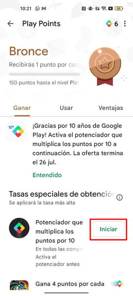 Cómo obtener hasta 10 veces más puntos de Google Play: así puedes activar el multiplicador especial