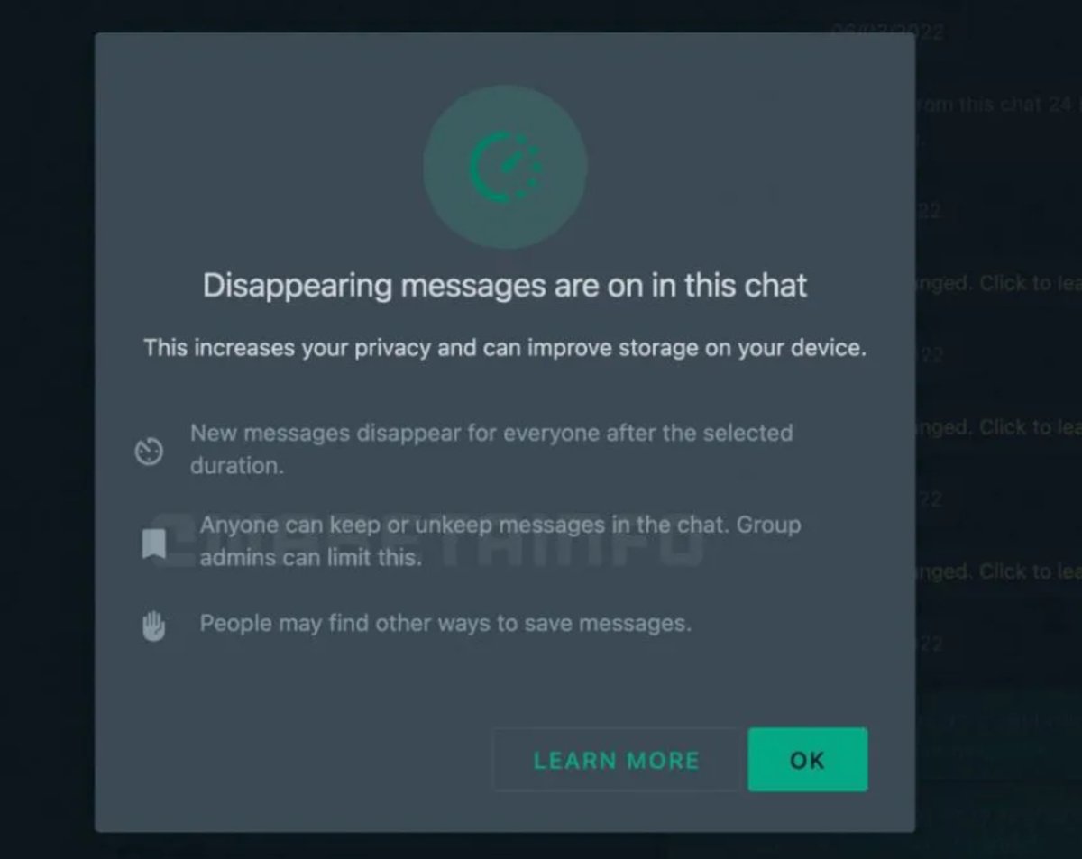 WhatsApp prepara un cambio para los mensajes que autodesaparecen que debes tener muy en cuenta