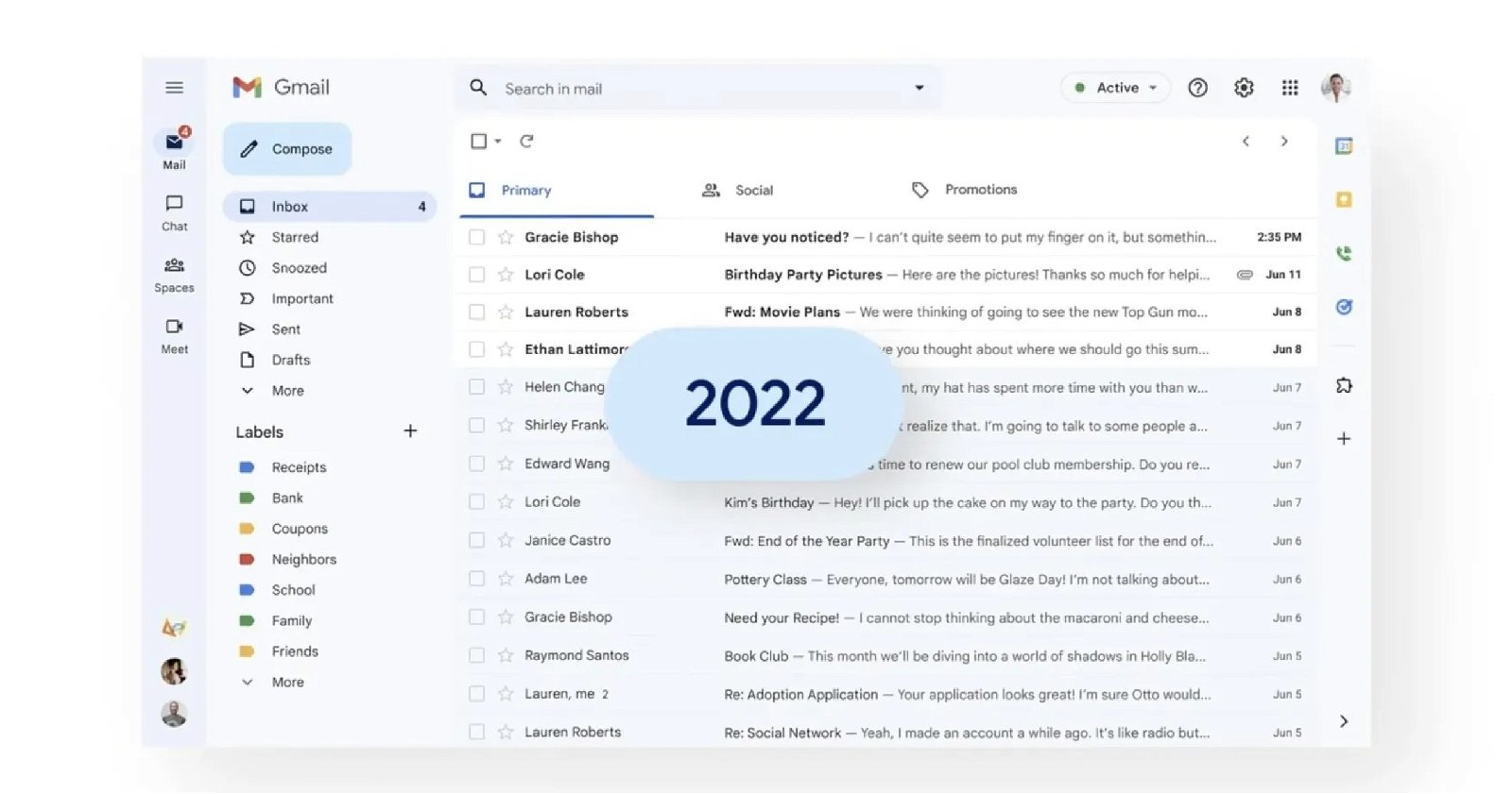 Nuevo diseño de Gmail